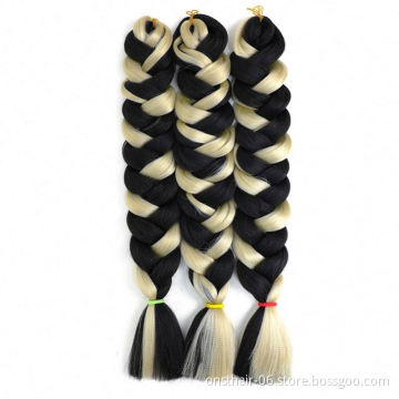 MYZYR Pink Purple Blue Blonde Ombre Color Synthetic Jumbo Hair Braids Braiding Hair Extension Crochet Braids Women